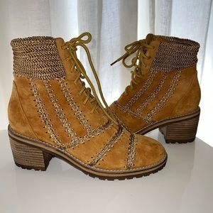 Silent d bestie bootie in whiskey suede